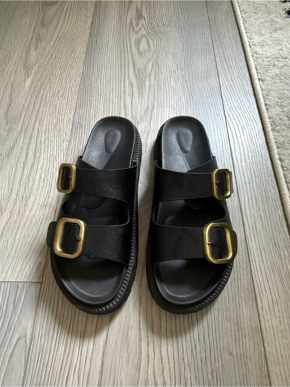 Black Slide Sandals